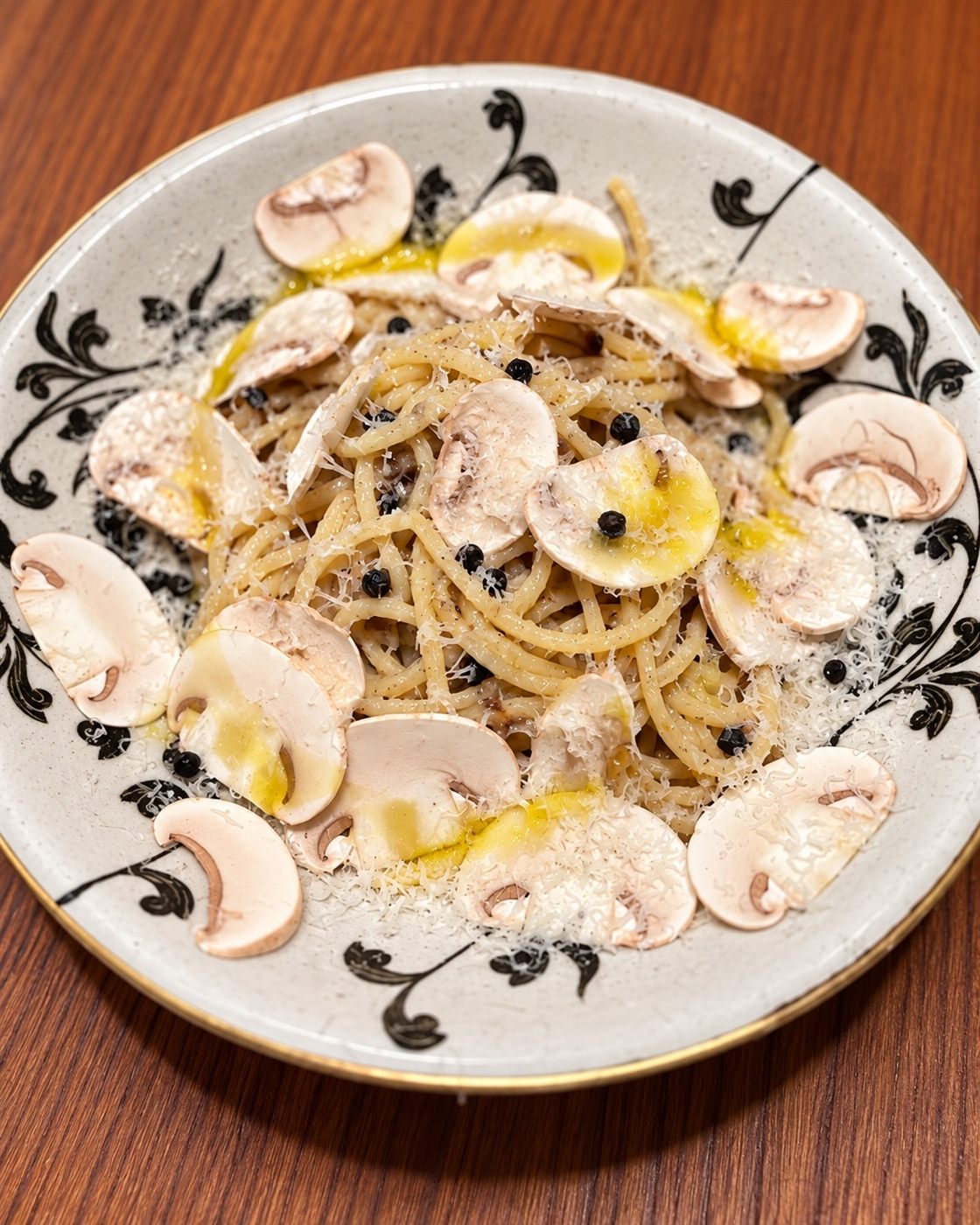 マッシュルームのカチョエペペ
